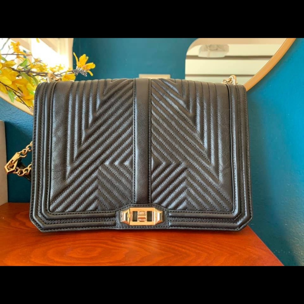 Rebecca Minkoff Chevron Quilted Jumbo Love Satchel